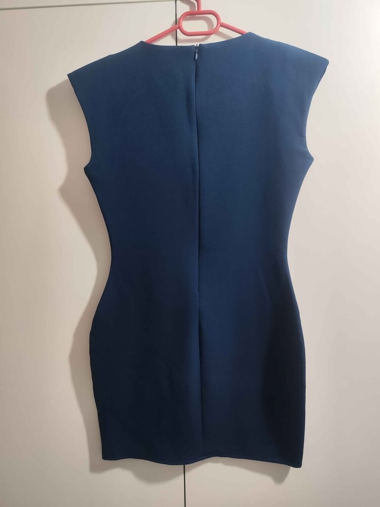 Trendyol Vatkalı Lacivert Mini Elbise - 2