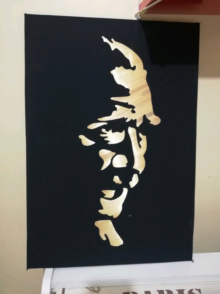 Atatürk Silüetli Kumaş Tablo - 2