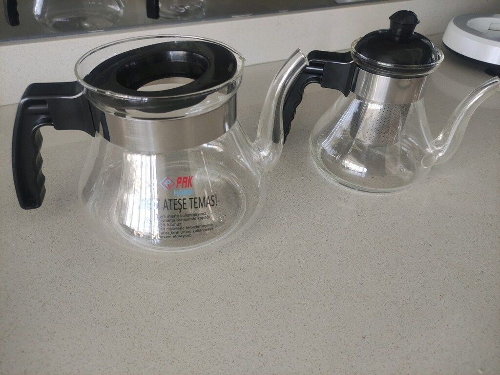 pakhome marka. ateşe dayanıklı cam çaydanlık - 3