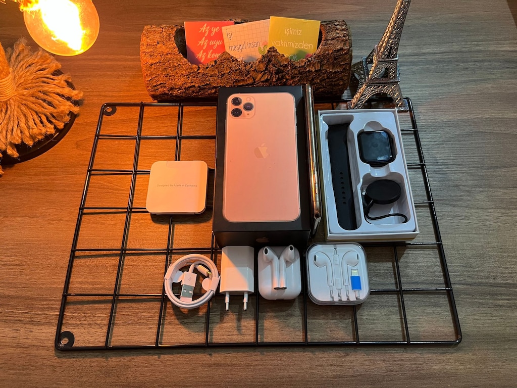 FULL AKSESUARLI İPHONE 11 PRO GOLD - 5