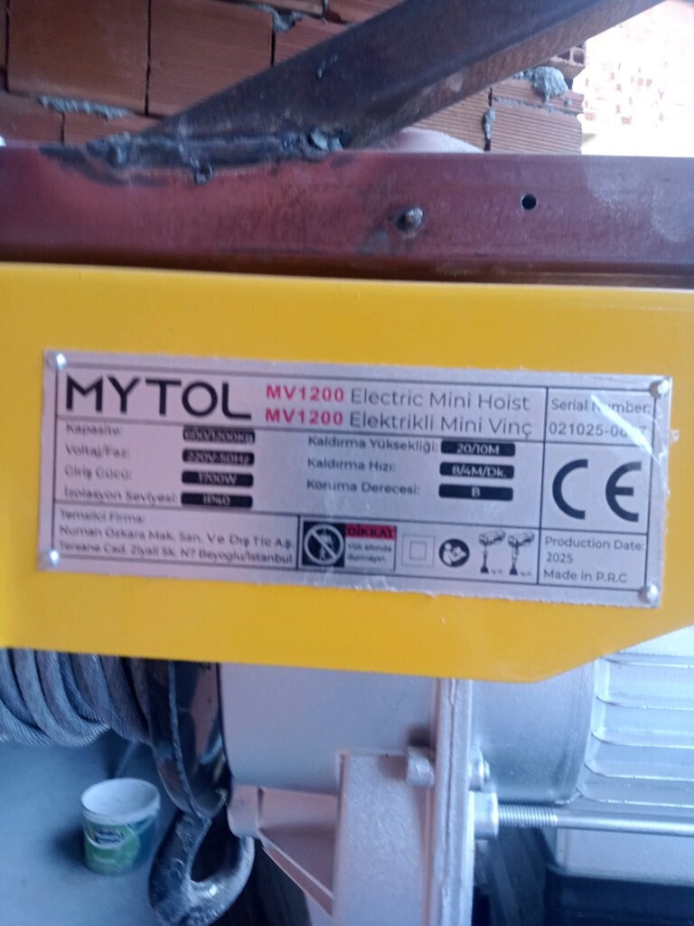 600-1200 kg Elektrikli Vinç CALASKAL - 3