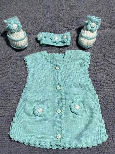 0 1 yaş bebek yelek patik ve bandana