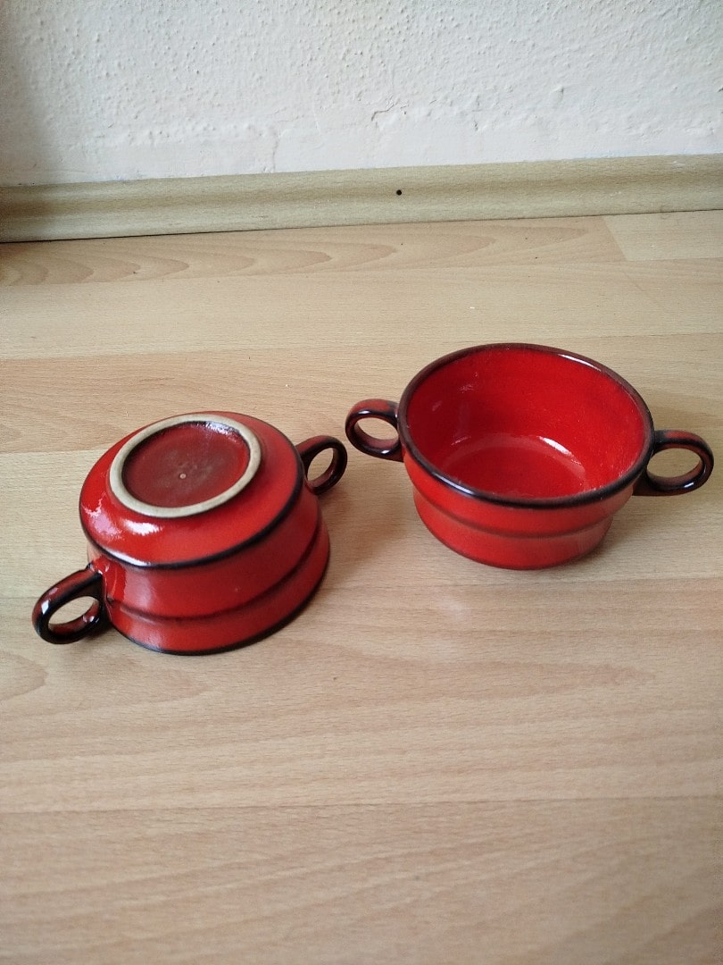 Vintage Thomas Scandic marka seramik kase iki adet - 2