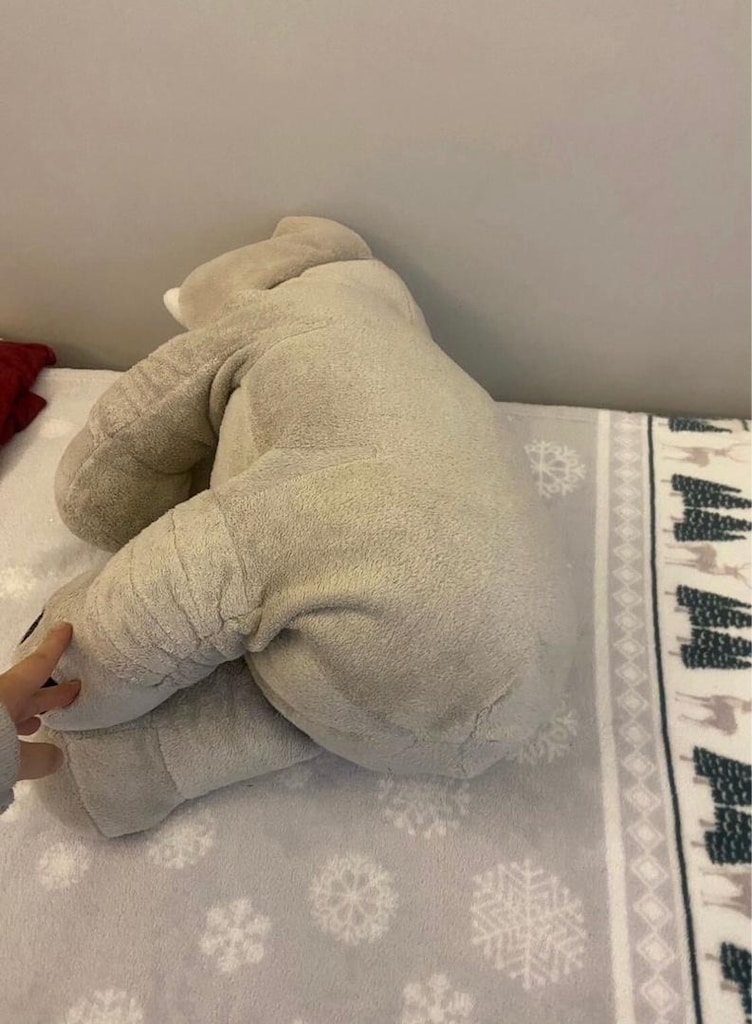 Peluş fil uyku arkadaşım oyuncak yastık - 5
