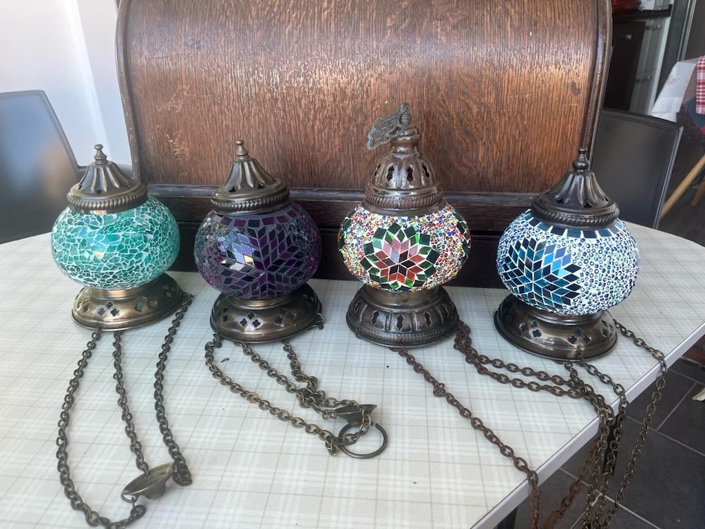 Osmanlı mozaik sarkıt lamba