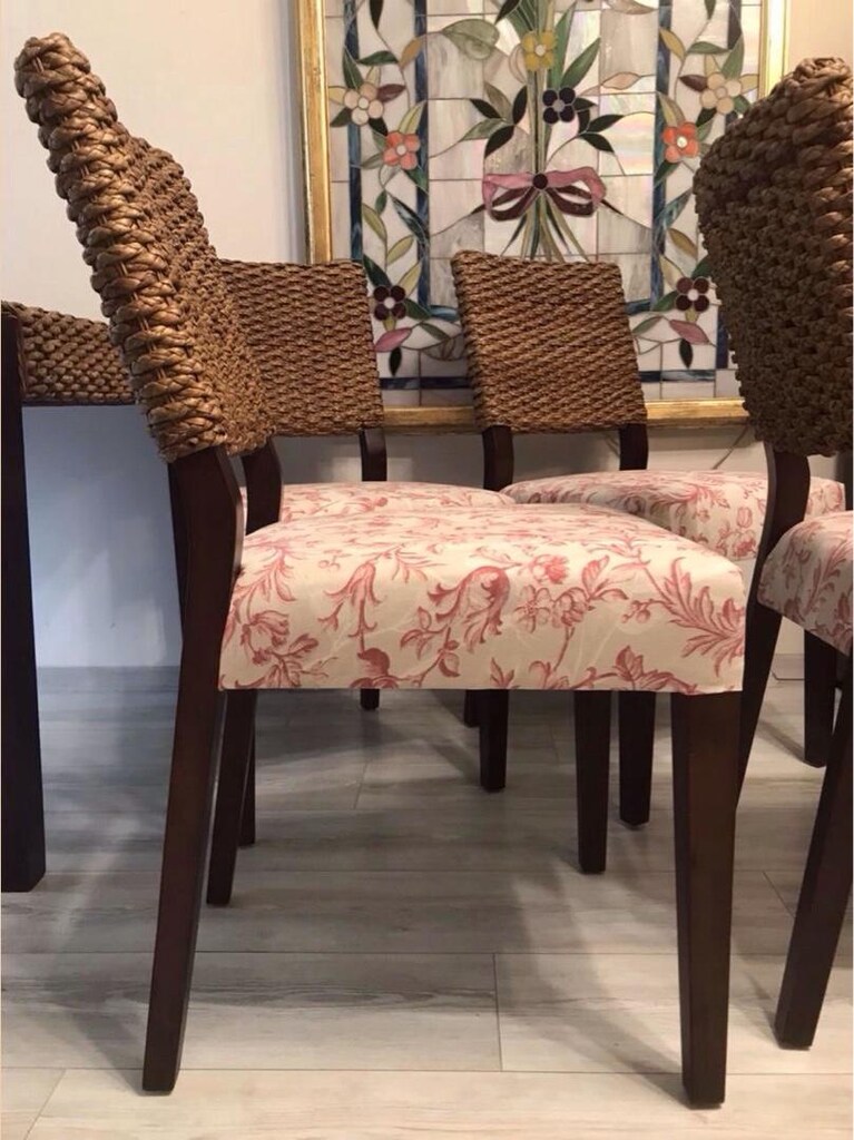 Beymen Home Laura Ashley Döşemeli Doğal Rattan Masa Sandalye - 8