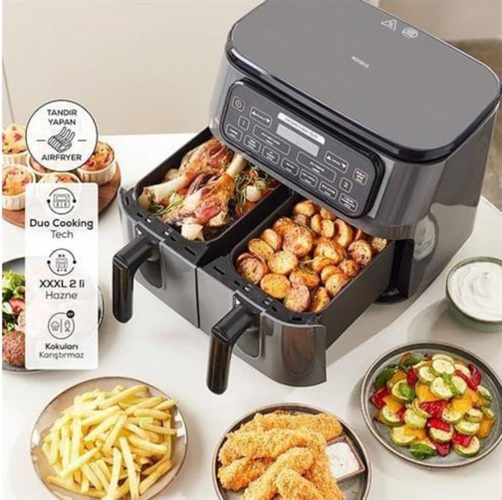 Karaca Air Pro Cook Duo Tandır XXXL 8 L Airfryer – Sıfır Kapalı Kutu - 3