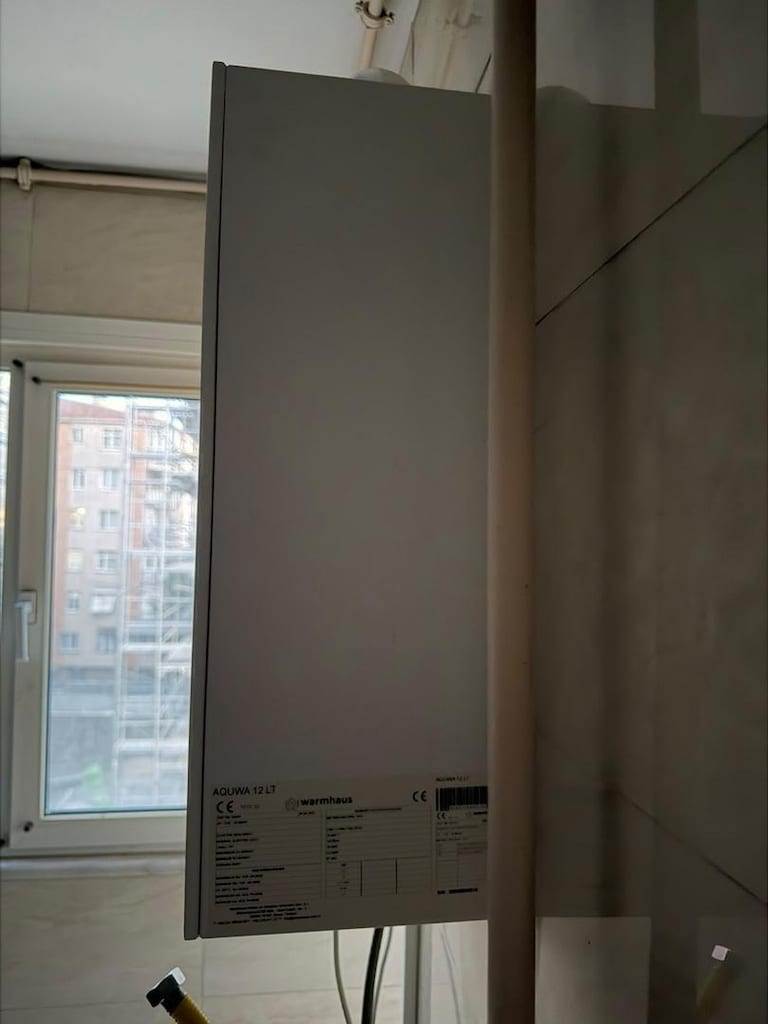 WARMHAUS Aqua 12 lt Hermetik Doğalgaz Şofben Beyaz - 9