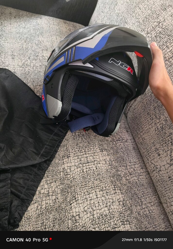 ncr kask sıfır çene açılır güneş gözlüklü kask takaslara açık - 4