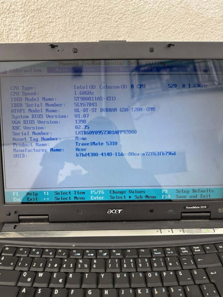 Acer TravelMate 5310 Çalışır Laptop + Şarj Aleti (15.4 inç / Formatlık - 3