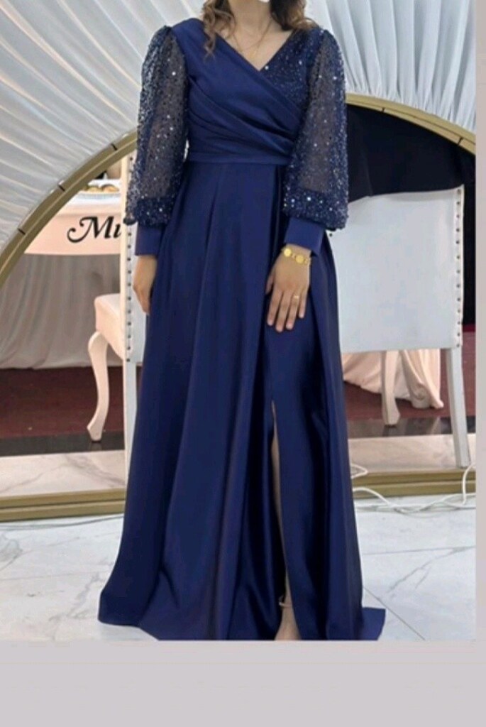 lacivert abiye - 4