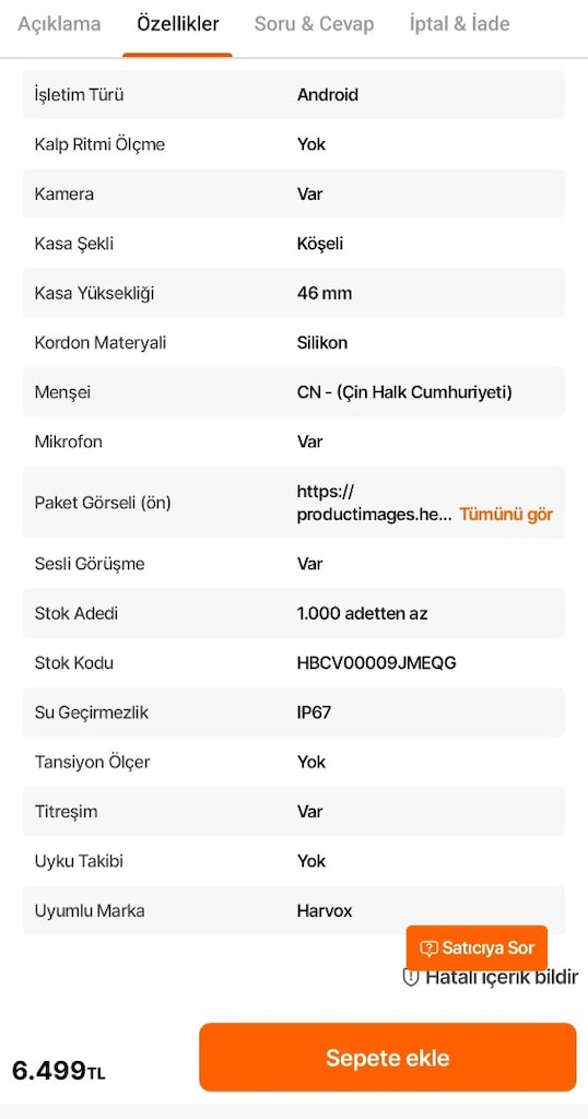 sıfır harvox android sim kartlı akıllı saat - 6
