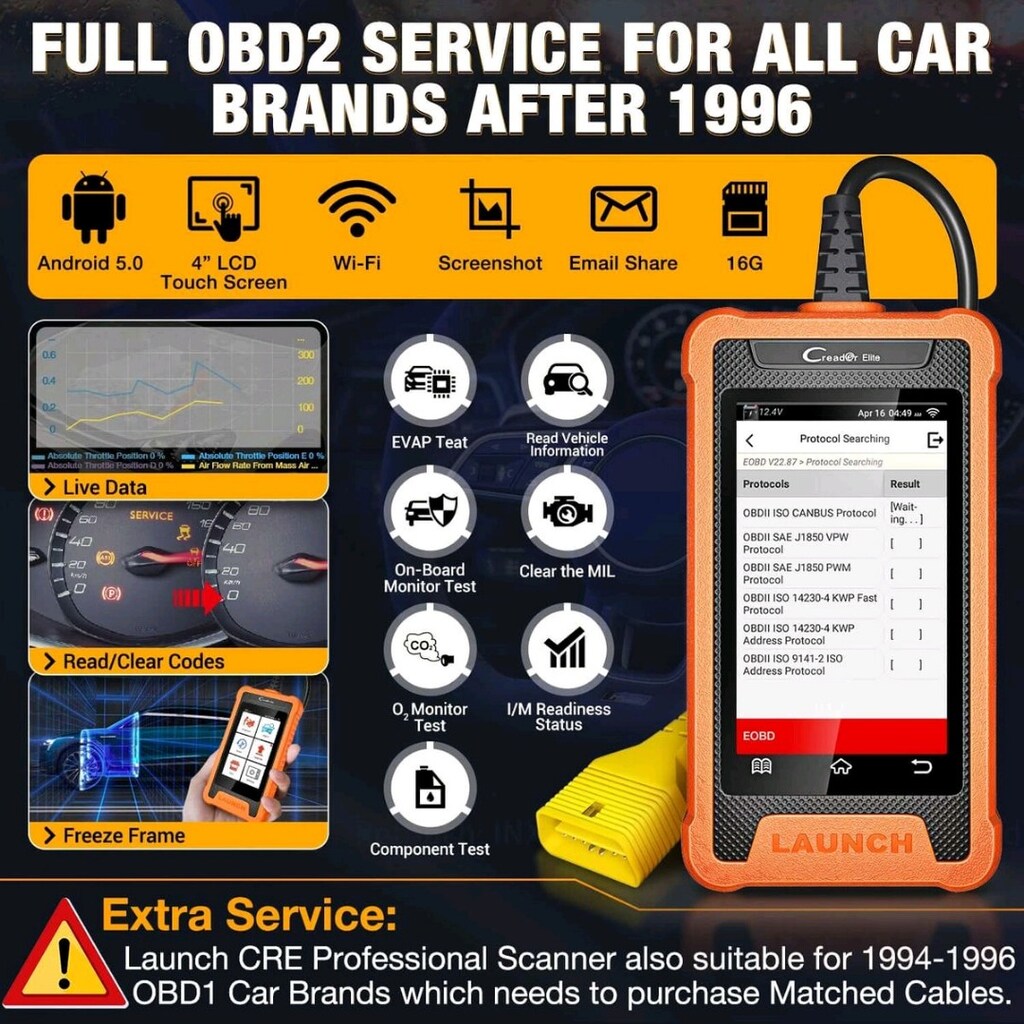 LAUNCH X431 Creader Elite Profesyonel obd cihazı - 4