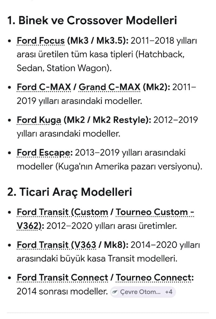 FOKUS 3.5-C-MAX-KUGA-TOURNEO-CUSTOM ORİJİNAL SİSLİ FAR KONTROL PANELİ - 6