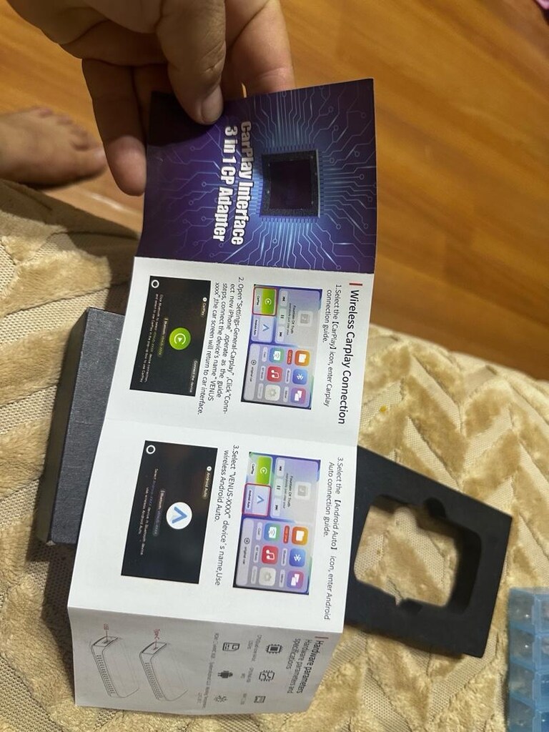 3 in 1 CP-300 Kablosuz CarPlay & Android Auto Adaptörü – 2 Adet Sıfı - 2