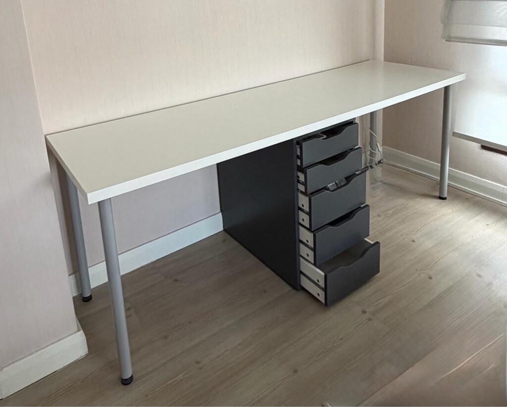 IKEA-LINNMON (LAGKAPTEN)-ALEX-ADILS Çalışma Masası (200 cmx60 cm) - 2