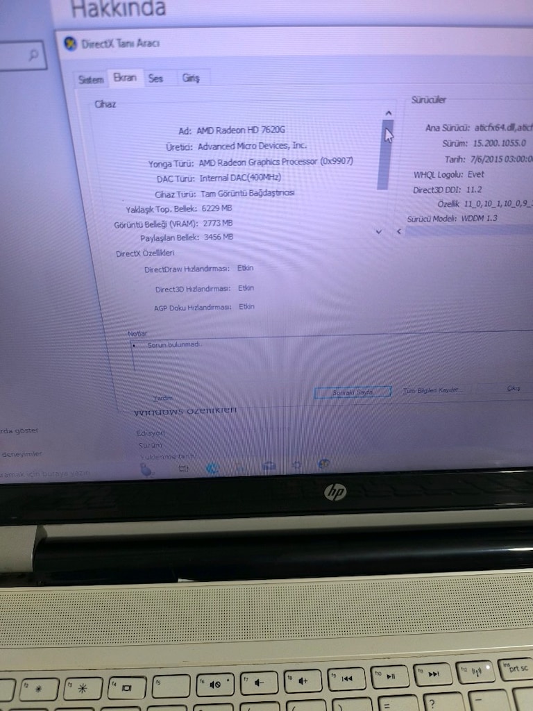 A10 işlemci 8 GB RAM 256 GB SSD 2 GB ekran kartı batarya sağlam - 6