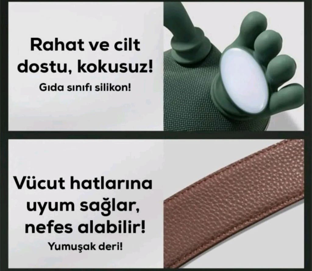 Gerçek El Hissi ile Yoğurma Yapan Isıtmalı Şarjlı Masaj Aleti Boyun Sı - 8