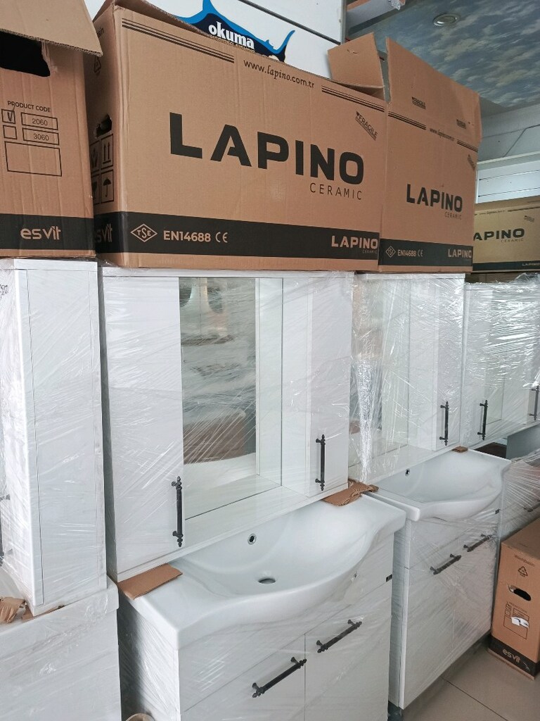 80 cm klasik ayakli banyo dolabi - 3