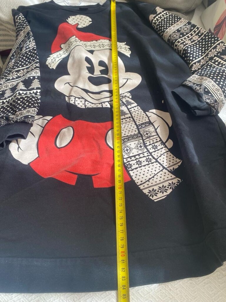 Mickey Mouse Desenli Sweatshirt Elbise - 6
