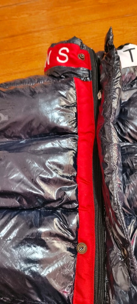 Tommy Jeans parlak koyu lacivert şişme mont. - 6