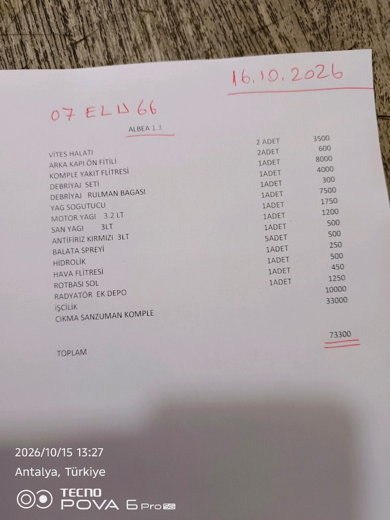2011 1.3 multi jet full tam bakımları tarafımca 75 bin TL harcanıldıı. - 9