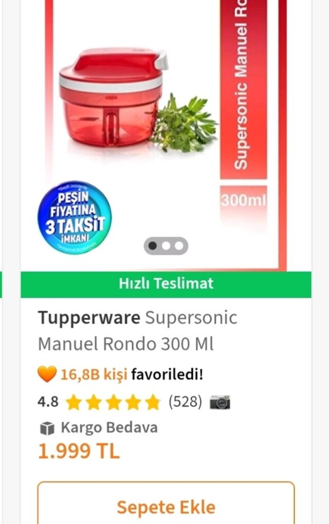 Tupperware supersonic manuel rondo 300ml. - 6