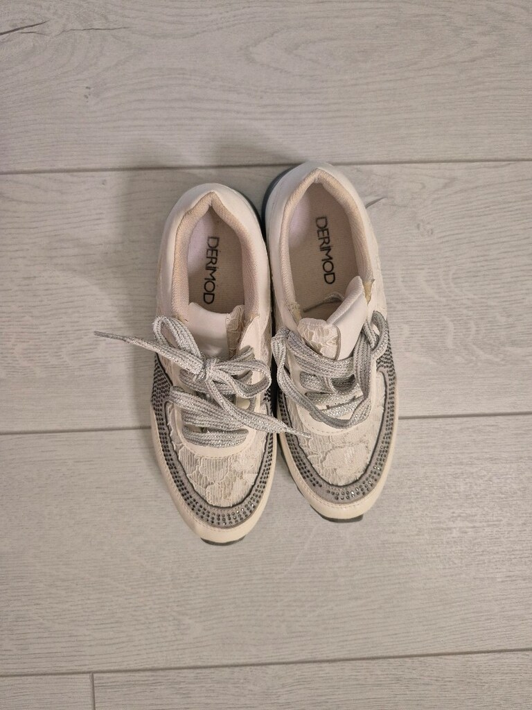Sıfıır Derimod Beyaz Dantel Desenli Sneaker - 3