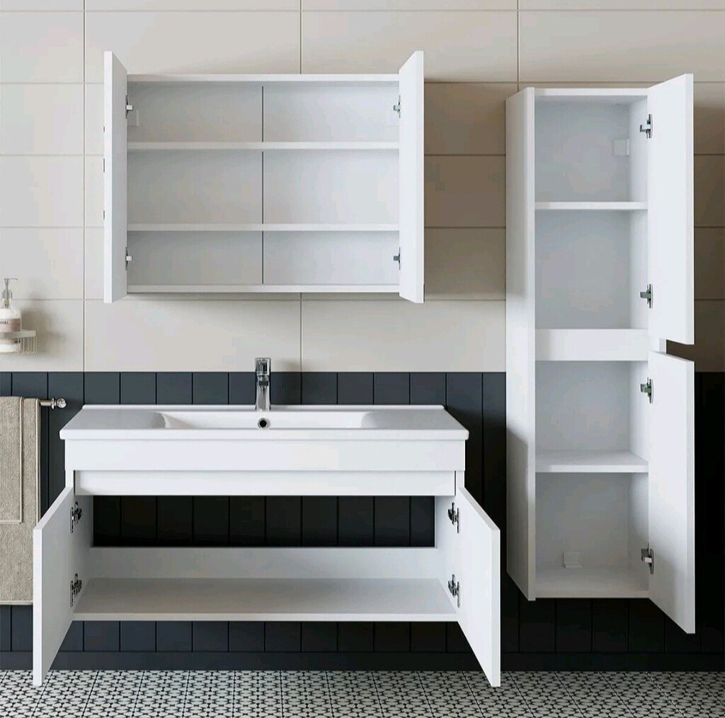 Hilton banyo dolabı 100 cm MDF - 3