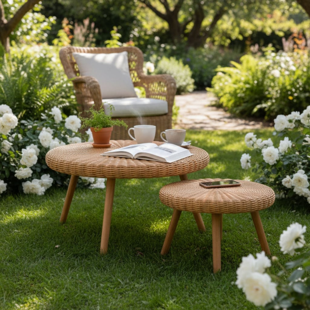 2’li Rattan Orta Sehpa Seti 62-42 cm – Sıfır - 7