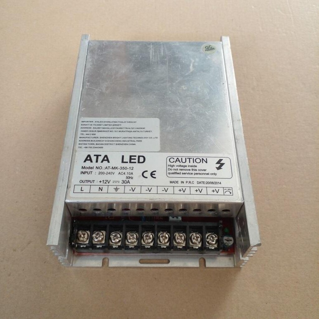 12Volt 30Amper Fanlı Led Trafosu - SMPS - 2