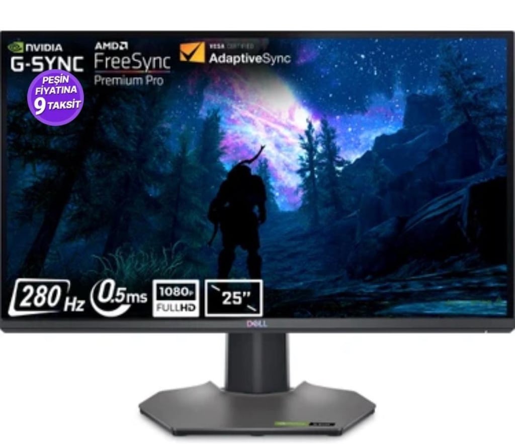 Dell G2524H 25 inç 280Hz 0.5ms Full HD Adaptive Sync Fast IPS Monitör