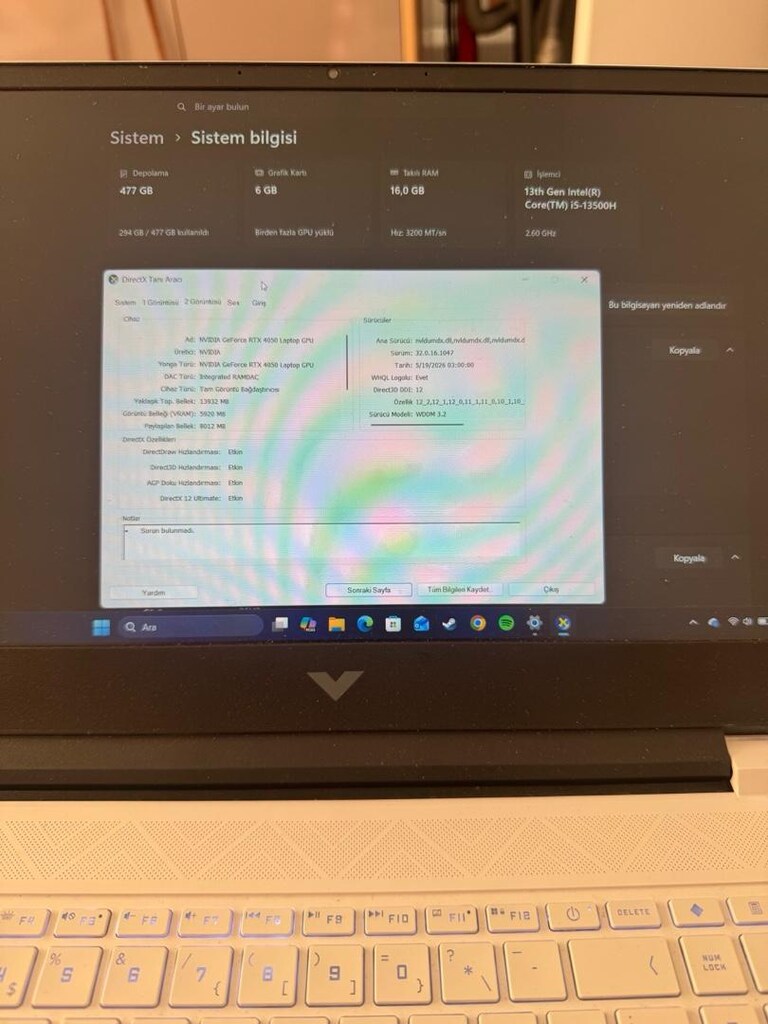HP VICTUS i5 13Gen- RTX 4050 AKSESUAR HEDİYELİ