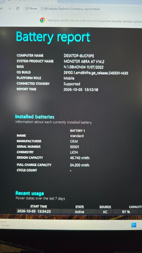MONSTER ABRA A7 V14.2 17,,3 EKRANLI 3050Tİ LAPTOP - 12