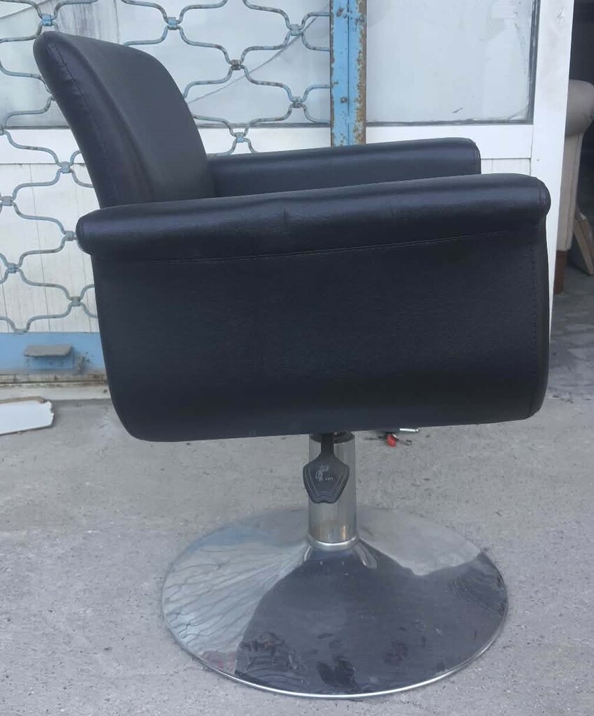 ORJİNAL DERİ DÖŞEMELİ dayanıklı krom tabanı 3 ADET KUAFÖR KOLTUKLARI - 3