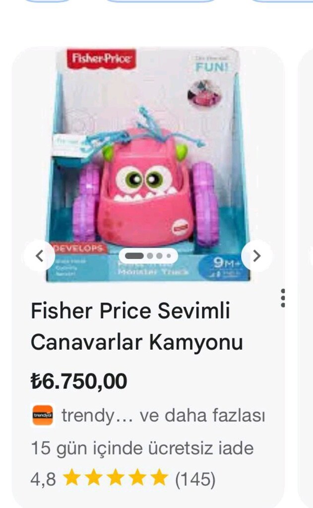 Oyuncak Araba Fisher price Canavar Kamyon - 6