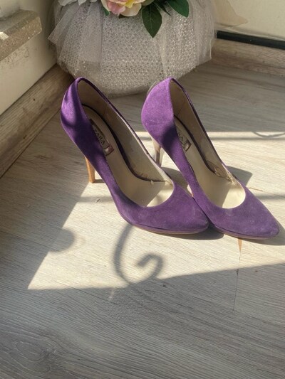 Mor Zara Stiletto Ayakkabı