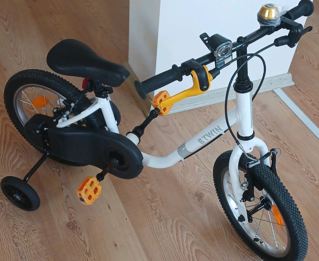 Btwin Discover 100 14 İnç Jant 3-5 Yaş Beyaz Çocuk Bisikleti YENİ GİBİ - 18