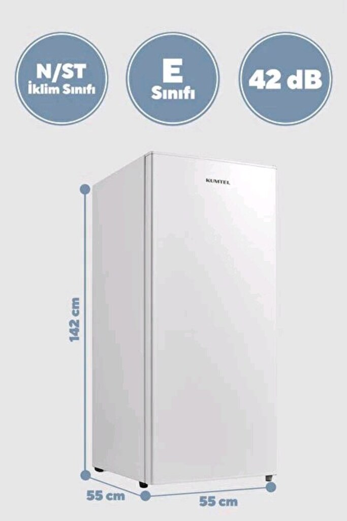 KUMTEL 5 + 1 Çekmeceli Dikey Derin Dondurucu 160L HFR-160 - 2