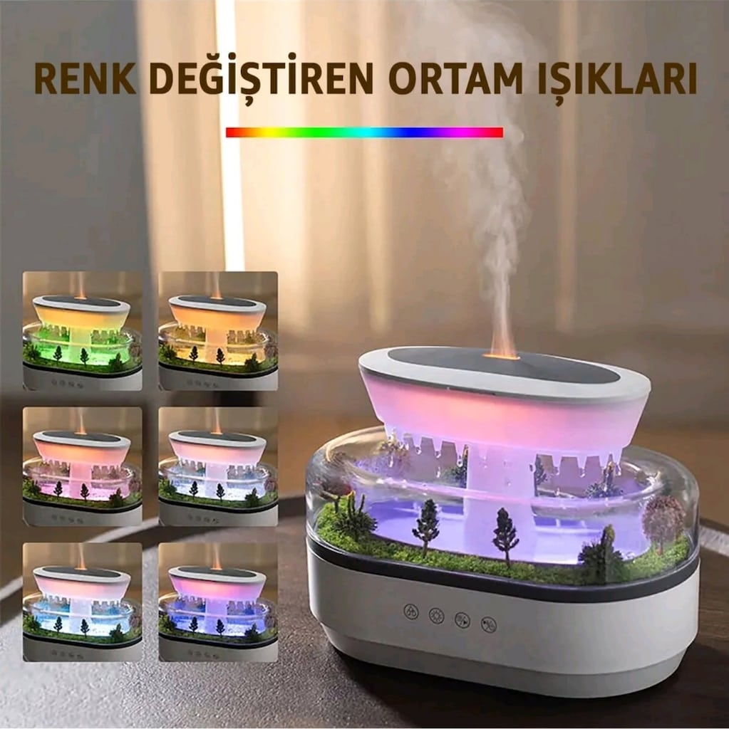 Yağmur Damlası Bulut Hava Nemlendirici – Sesli & Aromaterapi - 2