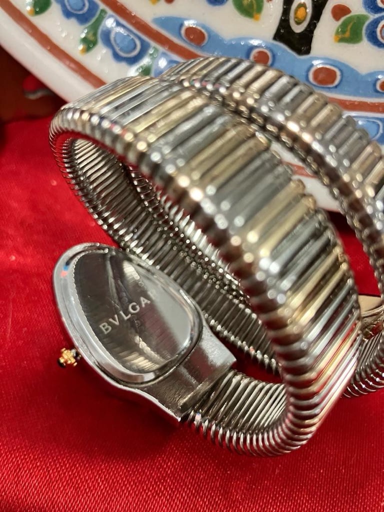 Bvlgari İki Renkli Metal yılan kordunlu kadın saat.. - 10