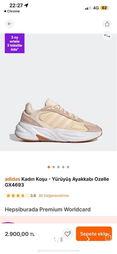 Adidas Koşu - Yürüyüş Ayakkabı Ozelle GX4693