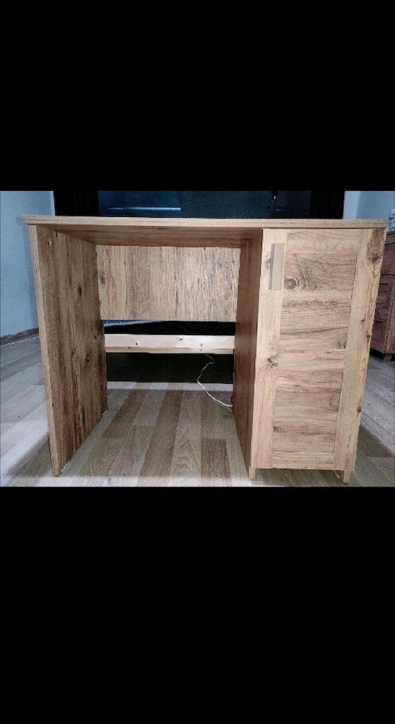 Çalışma Masası Vivense Rustik Dolaplı