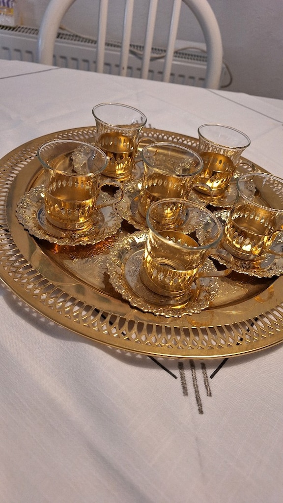 Altın kaplama çay seti - 2