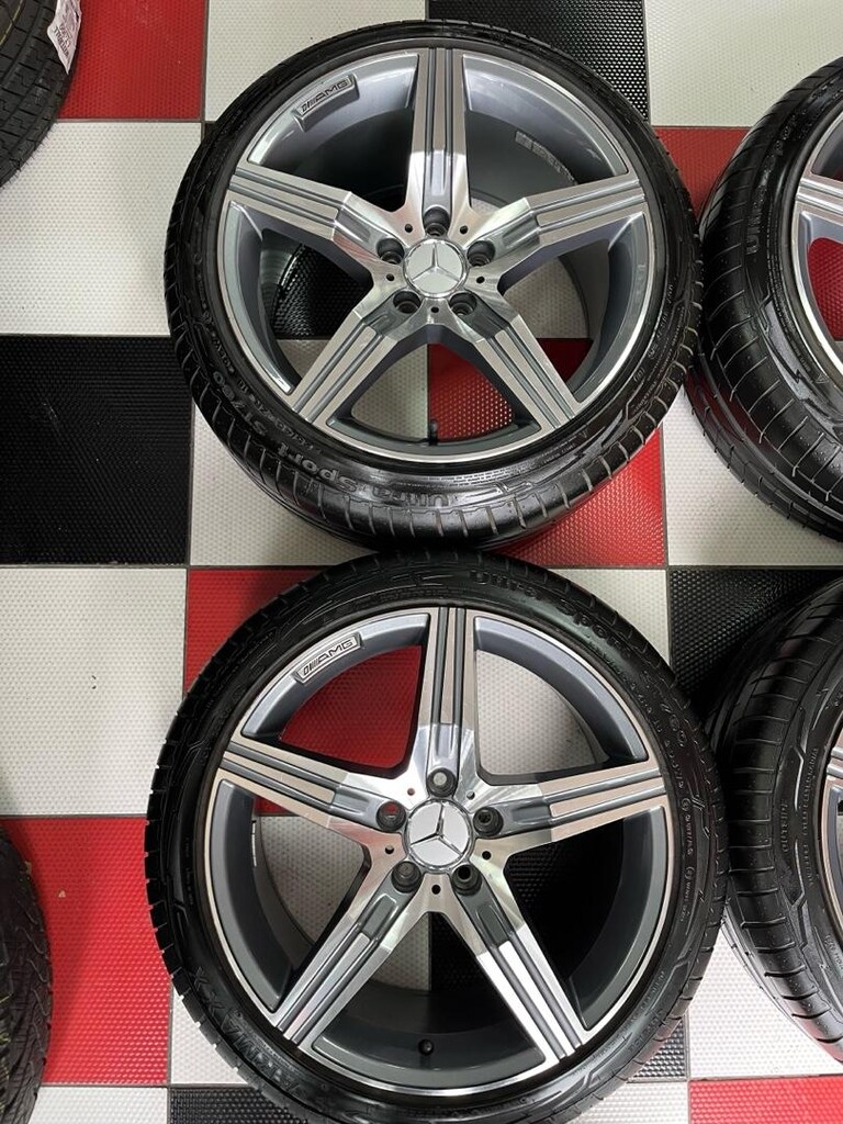 Mercedes AMG 18 inç çıkma 5/6aylık jant ön arka farklı ofsetli - 7