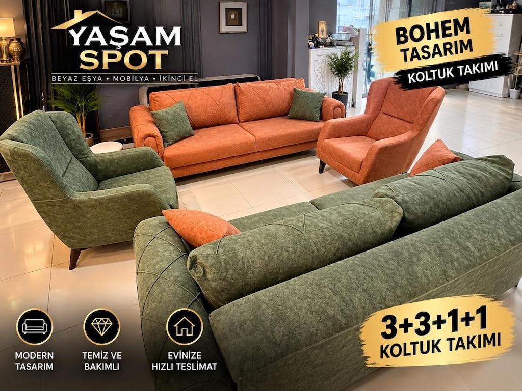 Yaşam Spot’tan hem şık hem kullanışlı koltuk takımı Sandıklı - 2