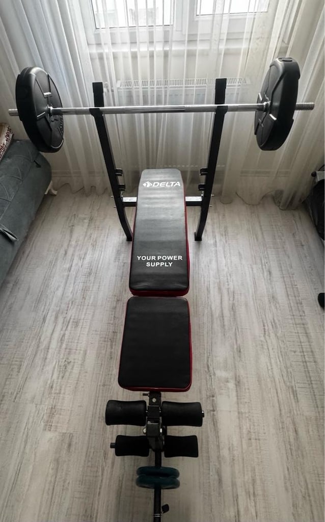 Delta Bench Press Sehpası + Bar +20 kg + 4 kg Ağırlık Seti /Çok Temiz