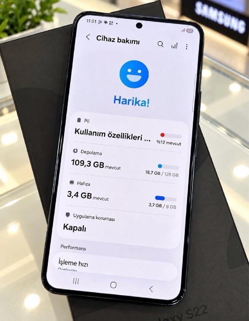 SAMSUNG GALAXY S22 5G 128/8 GB ORJİNAL TR CİHAZI HATASIZ - 5