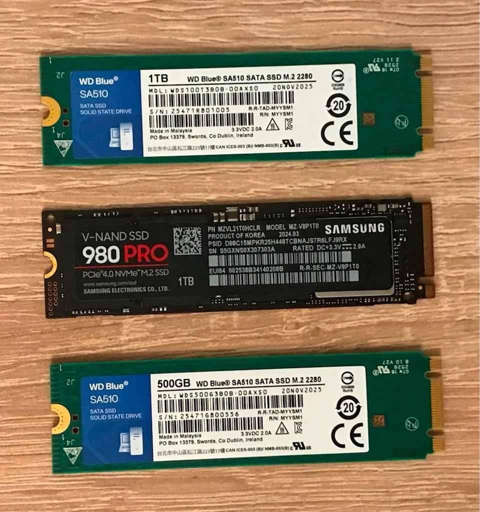 2.5 TB SAMSUNG & WD BLUE SSD