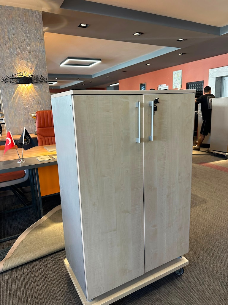 KLAS OFİS ÜSKÜDAR 80x40x120 AKÇAAĞAÇ GRİ DOSYA DOLABI - 2